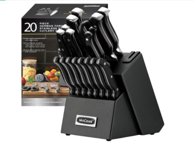MC65B 20-Piece Black Knives Block Set