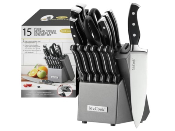 McCook MC25A Kitchen Cutlery Knife Block Set