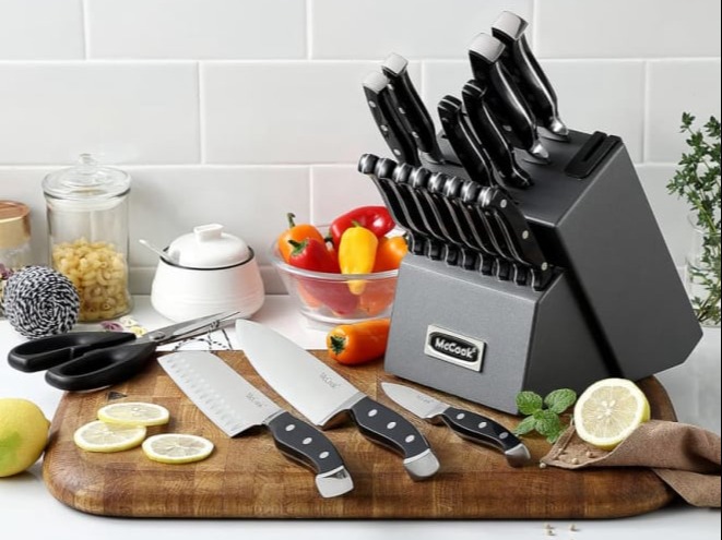 McCook MC65G Kitchen Knife Block Set